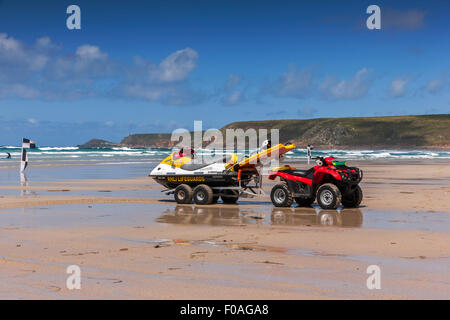 Sennen Cove Beach, à vers Cape Cornwall Banque D'Images