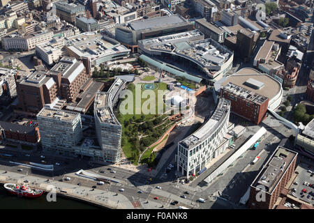 Vue aérienne du parc Chavasse à Liverpool, Royaume-Uni Banque D'Images