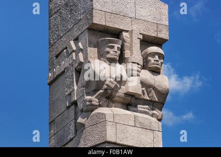 En rappel de la Polish humains la Westerplatte monument fut inauguré en 1966, Gdansk, Pologne, l'Europe occidentale, Banque D'Images