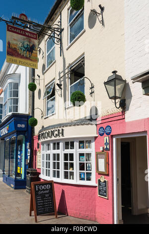 La Charrue Pub, Watling Street, Towcester, Northamptonshire, Angleterre, Royaume-Uni Banque D'Images