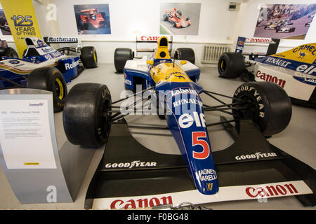 1992 Williams FW14B Renault conduit par Nigel Mansell au championnat au musée de Donington Park Raceway , England UK Banque D'Images