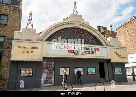 L'écran d'Art déco sur la Colline Cinéma, Upper Street, Islington, London Borough of Islington, Londres, Angleterre, Royaume-Uni Banque D'Images