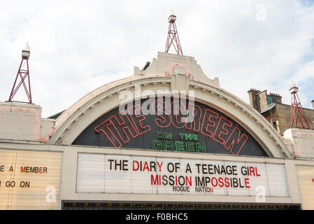 L'écran d'Art déco sur la Colline Cinéma, Upper Street, Islington, London Borough of Islington, Londres, Angleterre, Royaume-Uni Banque D'Images
