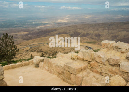 Le mont Nebo de paysage, la Jordanie. Terre Promise Banque D'Images