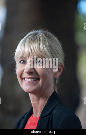 La romancière anglaise, la non-fiction et nouvelliste, Kate Mosse apparaissant au Edinburgh International Book Festival. Banque D'Images