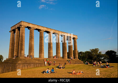 Monument Calton Hill Edinburgh Scotland UK Banque D'Images