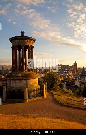 Dugald Stewart Monument Calton Hill Edinburgh Scotland UK Banque D'Images