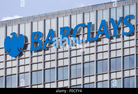 Siège de la Banque Barclays, l'AC Churchill Place, Canary Wharf, London Banque D'Images