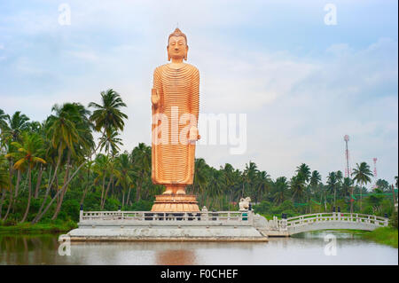Statue de Bouddha Peraliya en mémoire de tsunami 2004. Sri Lanka Banque D'Images