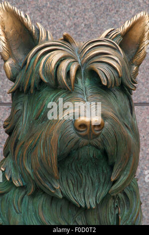 FDR's dog statue, Franklin Delano Roosevelt Memorial, le National Mall, District of Columbia Banque D'Images