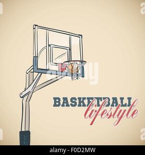 Panier de basket-ball background Illustration de Vecteur