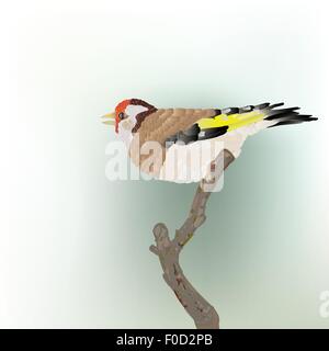 Petit oiseau au printemps Illustration de Vecteur