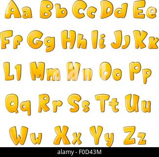 Lettres alphabet pour les enfants design texte Illustration de Vecteur