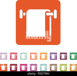 L'icône de la serviette. Symbole d'une salle de bains privative. Télévision Illustration de Vecteur