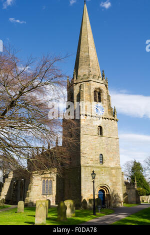 L'église St Mary vierge, Masham, North Yorkshire, Angleterre Banque D'Images