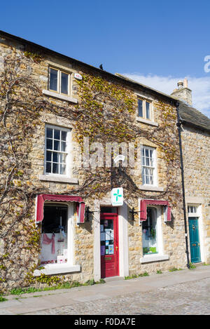 Maisons de la place du marché au nord Yorkshire Angleterre Masham Banque D'Images