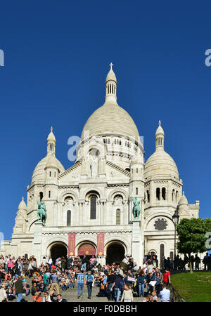 Cathédrale du Sacré Cœur, Montmartre, Paris, Île-de-France, France Banque D'Images