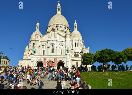 Cathédrale du Sacré Cœur, Montmartre, Paris, Île-de-France, France Banque D'Images