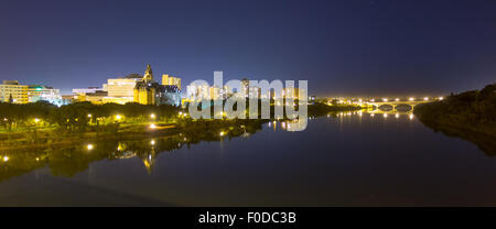 La tombée de la rivière Saskatchewan Sud, en Sasktoon Canada Banque D'Images