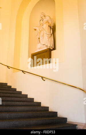 Southbank London Maritime Greenwich Royal Naval College chapelle néo-classique l'escalier intérieur escalier entrée nymphe muse Banque D'Images