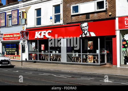 Extérieur d'une succursale de kfc à Fleetwood, lancashire, uk Banque D'Images