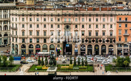 Vue aérienne de la Piazza del Duomo. Milan Italie Banque D'Images