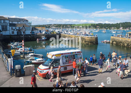 La ville de Falmouth et port de Cornwall England UK Custom House Quay Banque D'Images