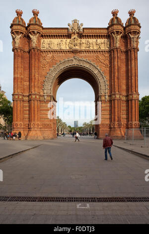 Arc de Triomphe - Arc de Triomphe, Arc de triomphe à Barcelone, Catalogne, Espagne Banque D'Images