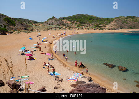 Platja de Cavalleria (Cavalleria beach), près de Fornells, Côte Nord, Minorque, Iles Baléares, Espagne, Europe Banque D'Images