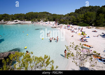 Cala en Turqueta, côte sud-ouest, près de Ciutadella, Minorque, Iles Baléares, Espagne, Europe Banque D'Images