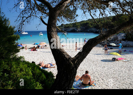 Cala en Turqueta, côte sud-ouest, près de Ciutadella, Minorque, Iles Baléares, Espagne, Europe Banque D'Images