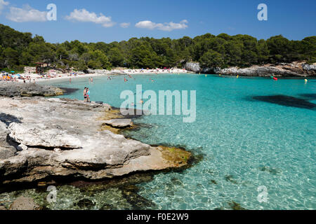 Cala en Turqueta, côte sud-ouest, près de Ciutadella, Minorque, Iles Baléares, Espagne, Europe Banque D'Images