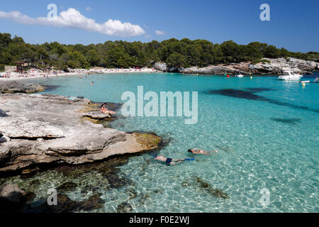 Cala en Turqueta, côte sud-ouest, près de Ciutadella, Minorque, Iles Baléares, Espagne, Europe Banque D'Images