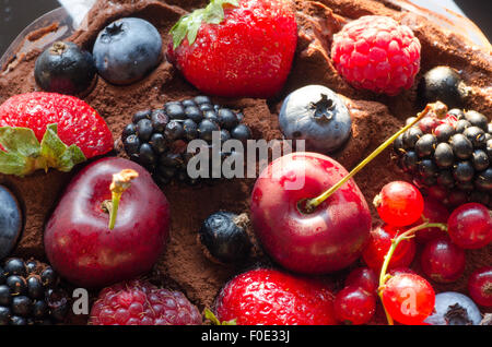 Libre à cake aux fruits rouges Banque D'Images