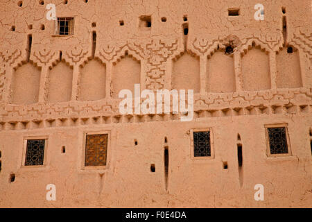 Vieux Fort - Détail de la kasbah à Ouarzazate Banque D'Images