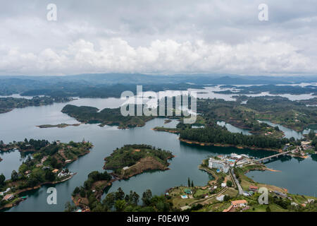 Vier aérienne de Guatape, Colombie Banque D'Images