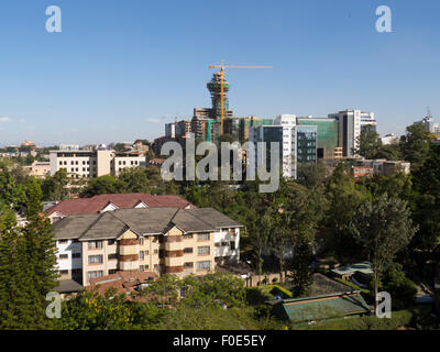 Afrique de l'Est, Kenya, Nairobi skyline de Uhuru Park Banque D'Images