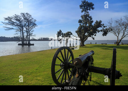 Près de maison Barker-Moore canon, Edenton, North Carolina, USA Banque D'Images