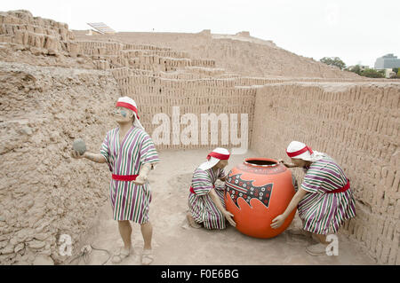 Huaca Pucllana - Lima - Pérou Banque D'Images