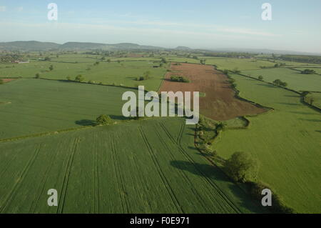 Le vol à basse altitude au-dessus de la campagne anglaise Banque D'Images