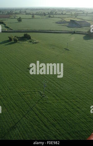 Le vol à basse altitude au-dessus de la campagne anglaise Banque D'Images