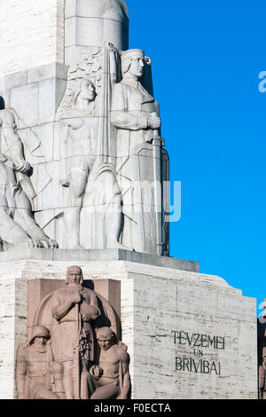 Détail de Monument de la liberté à Riga, Lettonie Banque D'Images