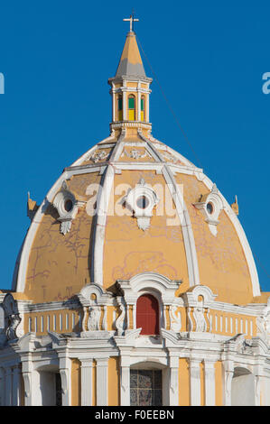 Dôme de l'église de San Pedro Claver (1603), Cartagena de Indias, Bolivar, ministère, la Colombie, l'Amérique du Sud. Banque D'Images