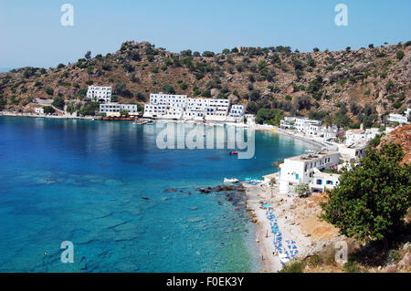 La petite station village de Loutro au sud de la Crète Banque D'Images