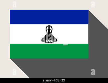 Le Lesotho drapeau dans télévision web design style. Banque D'Images