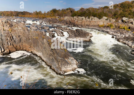 Great Falls Park sur la rivière Potomac, Maryland, USA Banque D'Images