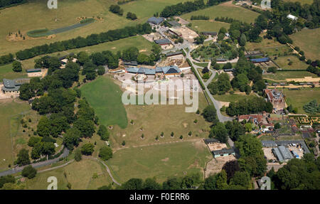 Vue aérienne de zoo de Marwell près de Winchester, Royaume-Uni Banque D'Images