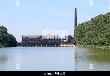 DF Woudagemaal opérationnelle, la plus grande station de pompage à vapeur dans le monde à Kiel, Allemagne, du patrimoine mondial de l'UNESCO Banque D'Images