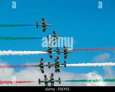 Les Frecce Tricolori Voltige italien de l'équipe d'affichage Banque D'Images