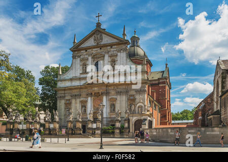 L'Église catholique romaine des Saints Pierre et Paul a été construite entre 1597 et 1619, Cracovie, Pologne petite, la Pologne, l'Europe Banque D'Images